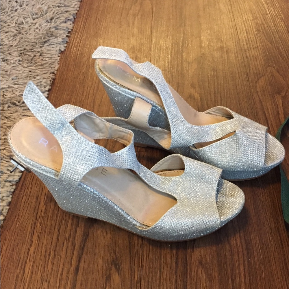 Silver Sparkle Wedges